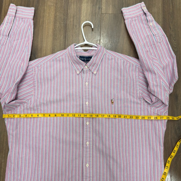 Ralph Lauren classic fit Oxford Pink and White Striped Button Down Shirt XXL - Picture 6 of 6
